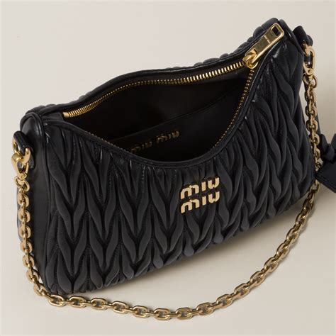 matelasse miu miu|Black Matelassé Nappa Leather Shoulder Bag .